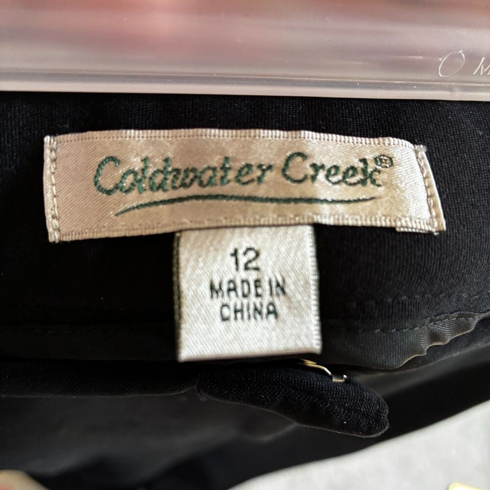 Coldwater Creek Black Dress Pants Slacks Very Soft Size 12 Classic Career Work - Picture 5 of 5